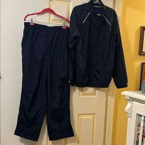 YTK STARTER Royal Blue and Black nylon tracksuit